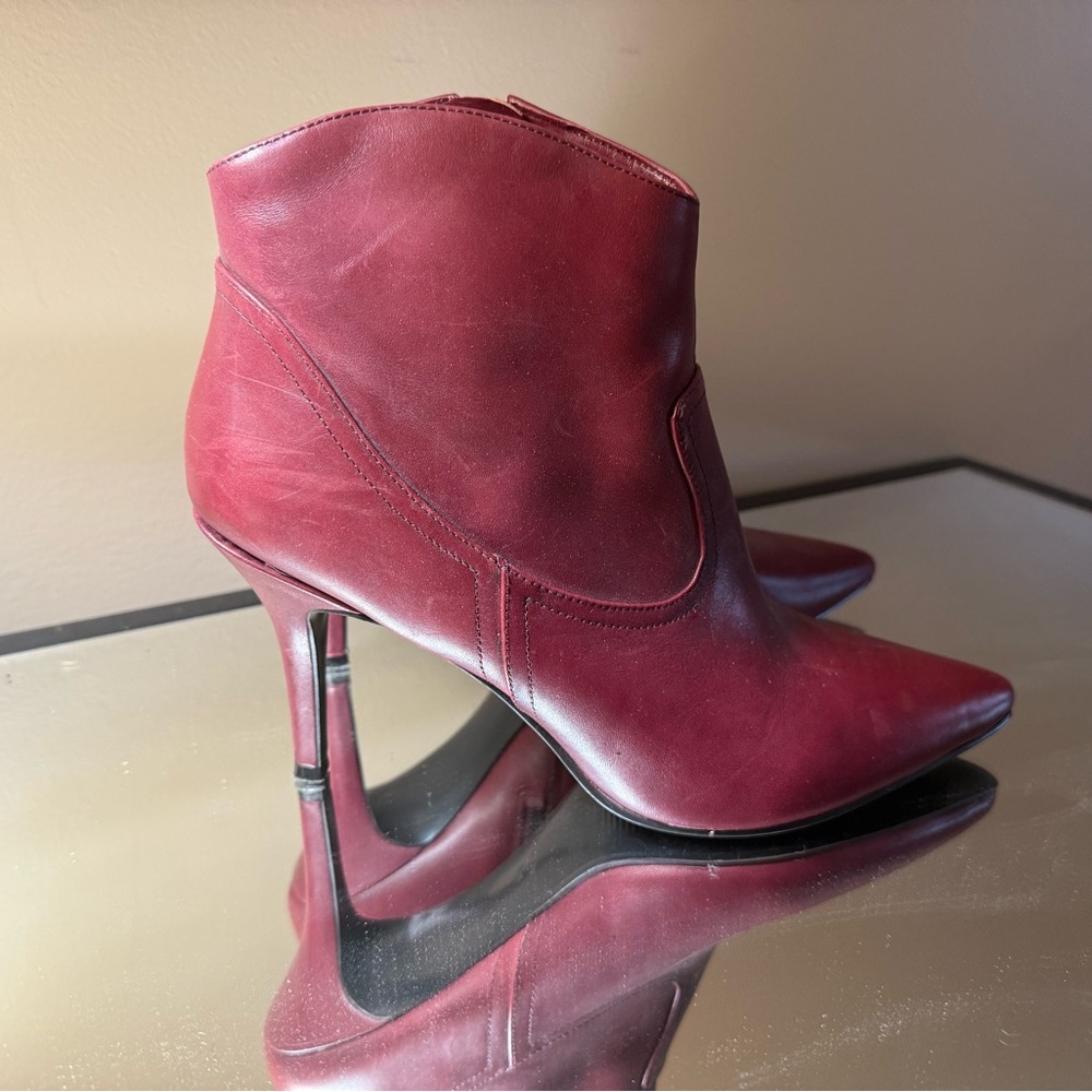 Nine West Chic Red Heeled Boots